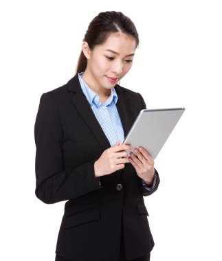 iş kadını ile tablet