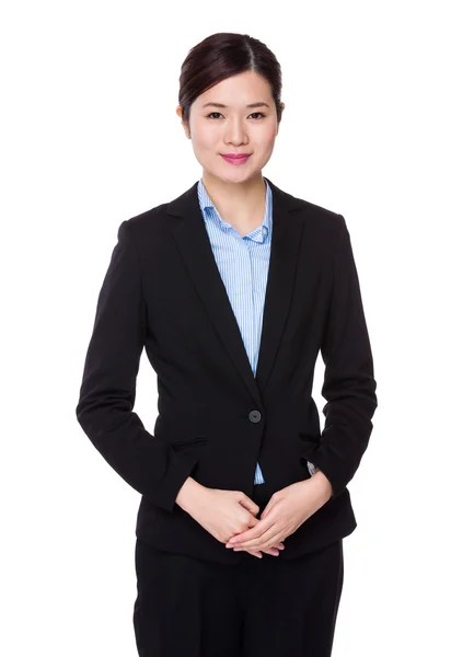 Asian businesswoman in black suit — Stock Photo, Image