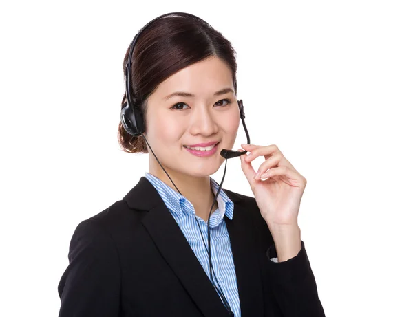 Asiatiska kvinnliga kunden tjänster verkställande — Stockfoto