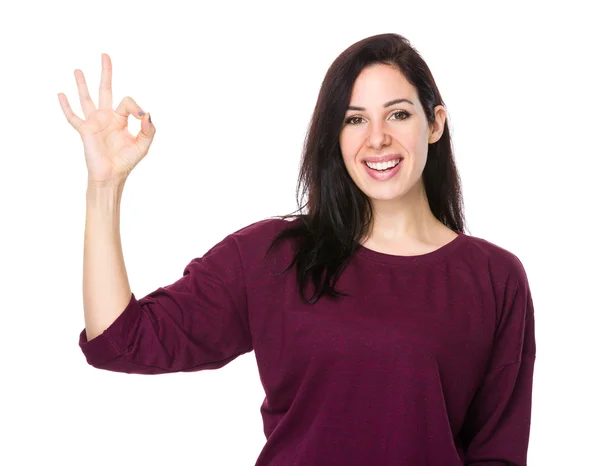 Caucasian middle aged brunette woman — Stock Photo, Image