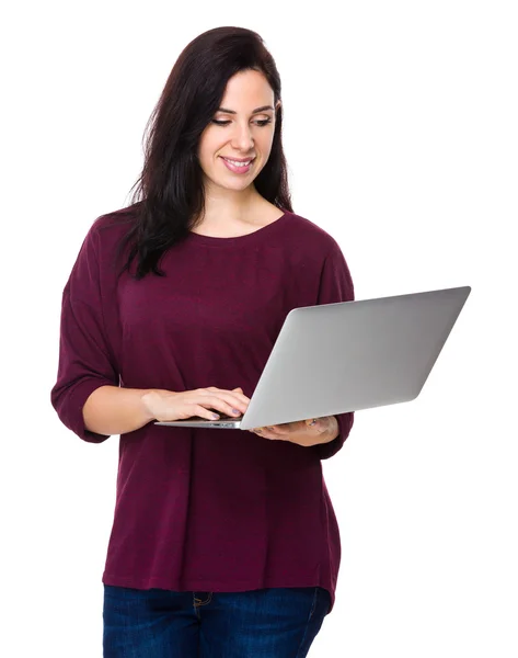 Caucasian middle aged brunette woman — Stock Photo, Image