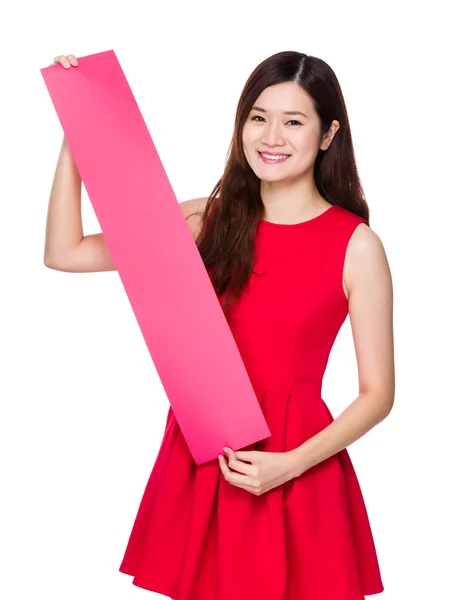 Asian woman in red dress — Stock Photo, Image