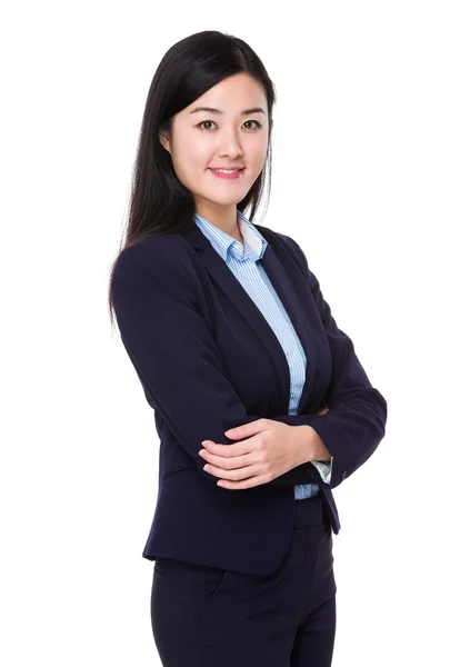 Asian businesswoman in black suit — Stock Photo, Image