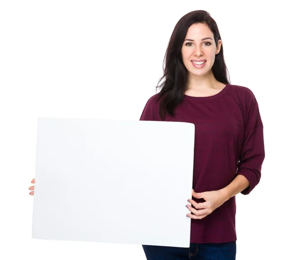 Caucasian woman in red sweater — Stock Photo, Image