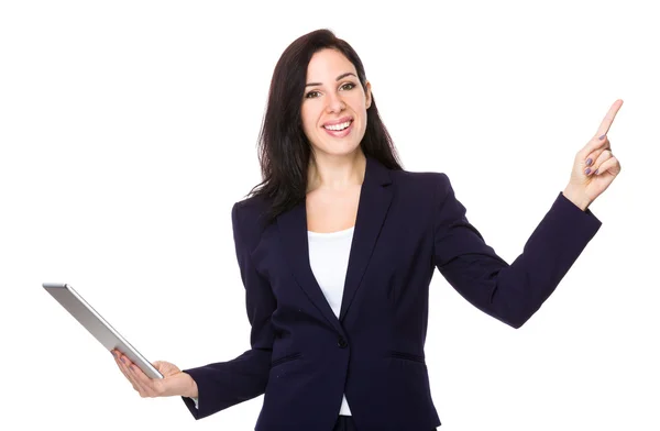 Caucasian businesswoman in business suit — Stock Photo, Image