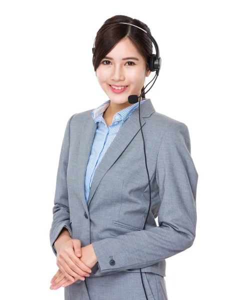 Asiatique femme service à la clientèle opérateur — Photo