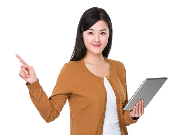 Asian woman in brown cardigan — Stock Photo, Image