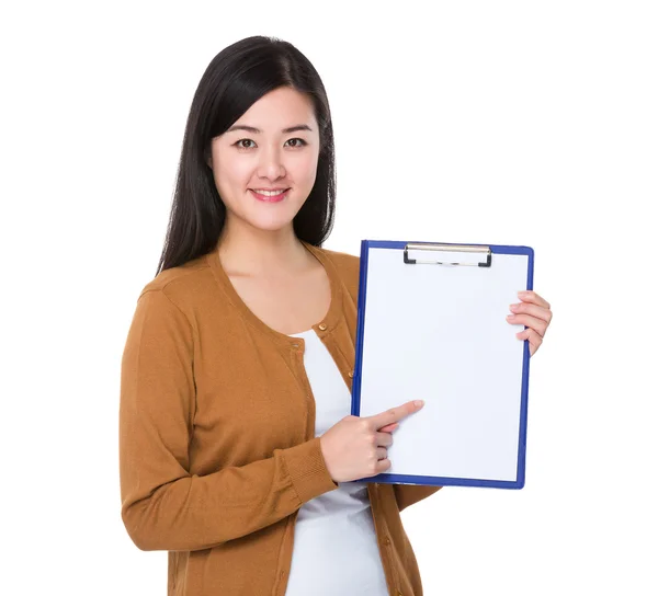 Asian woman in brown cardigan — Stock Photo, Image