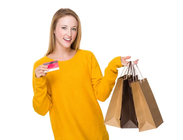 Woman with shopping bags Stock Photo