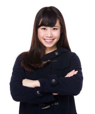 Kolları bağlı bir kadın.