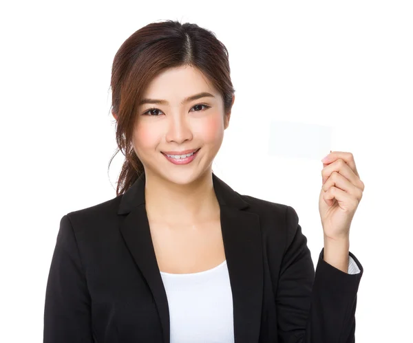 黒のスーツのアジア女性実業家 — ストック写真