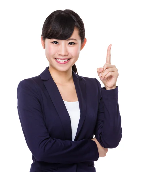 Mujer de negocios asiática con traje de negocios — Foto de Stock