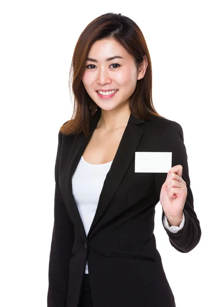 Asiatico businesswoman in nero vestito — Foto Stock