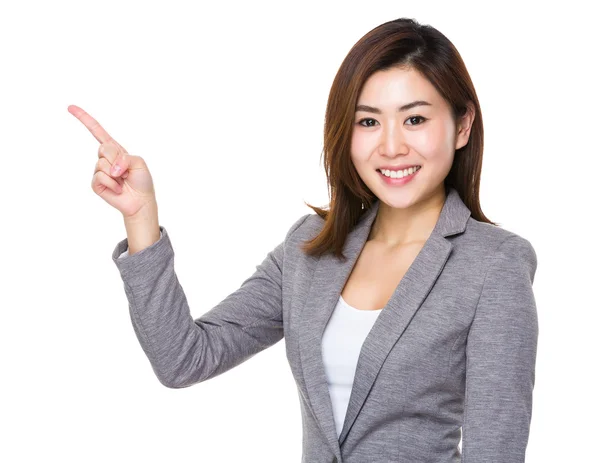 Asian businesswoman in gray suit — Stock Photo, Image