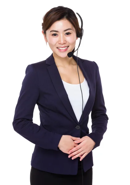 Asiatico femmina cliente servizi operatore — Foto Stock