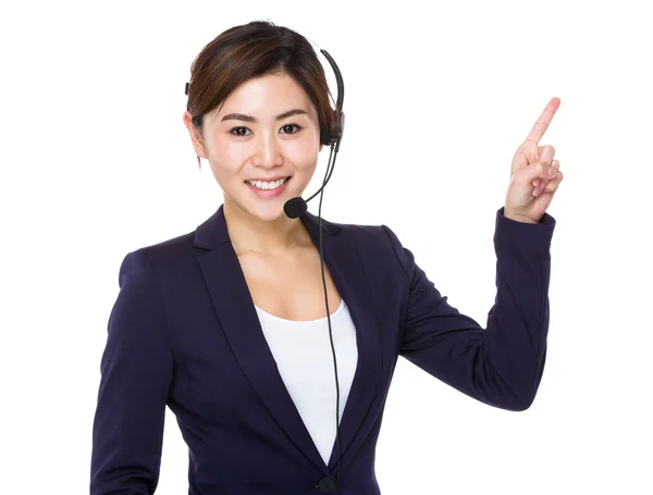 Asiatische weiblich customer services operator — Stockfoto