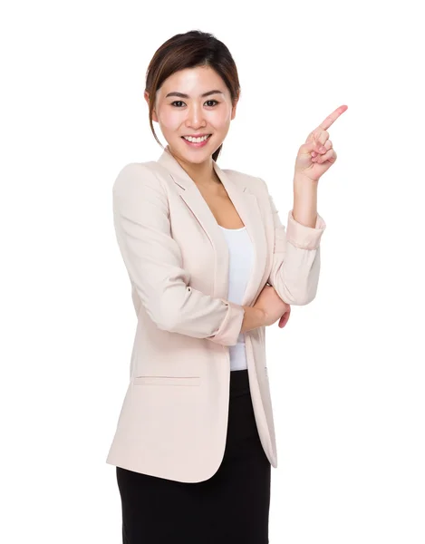 Asian businesswoman in beige suit — Stock Photo, Image