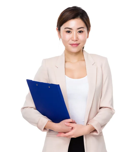 Asiatica donna d'affari in abito beige — Foto Stock