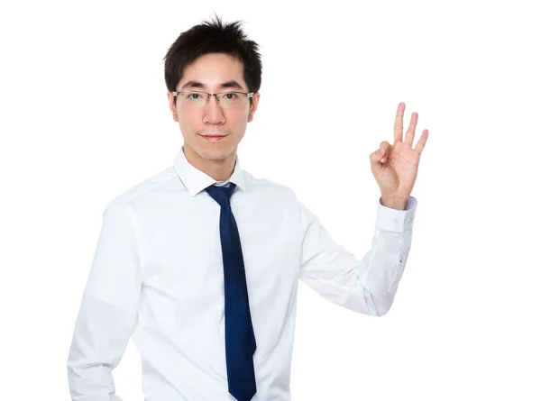 Businessman with ok sign — Stock Photo, Image