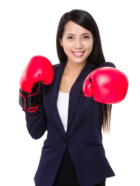 Asian Businesswoman in black suit — Stock Photo, Image
