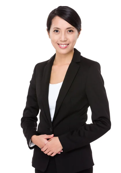 Asian Businesswoman in black suit — Stock Photo, Image