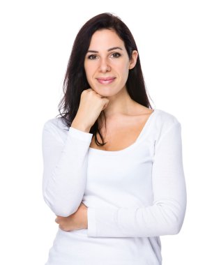 Beyaz kazaklı Kafkas kadın