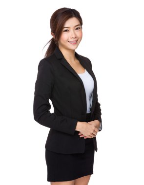 Takım elbise içinde Asya iş kadını