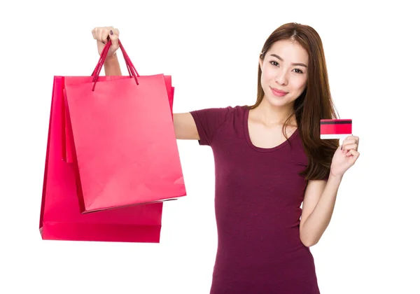 Asiatico donna in rosso t shirt — Foto Stock