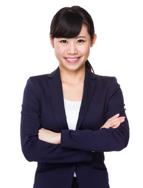 Mulher de negócios asiática em terno de negócios — Fotografia de Stock