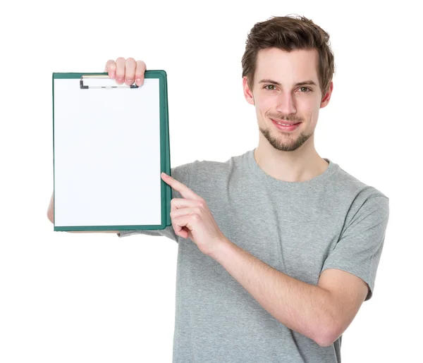 Handsome man in grey t shirt — Stock Photo, Image