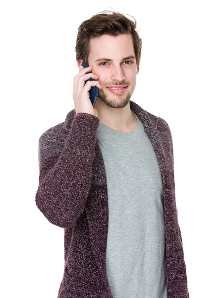 Man talking on phone — Stock Photo, Image