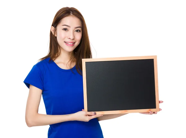 Azjatycki dama w niebieska koszulka — Zdjęcie stockowe