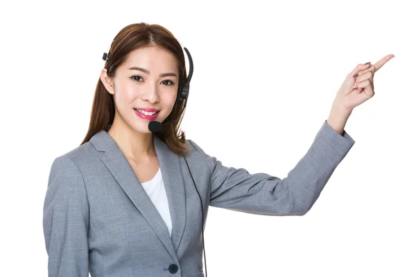 Asiatico femmina cliente servizi operatore — Foto Stock