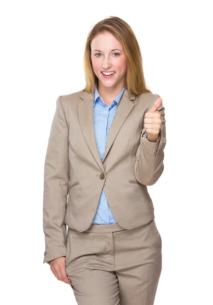 Caucasian businesswoman in business suit — Stock Photo, Image