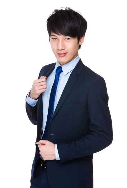 Aziatische zakenman in zwart pak — Stockfoto