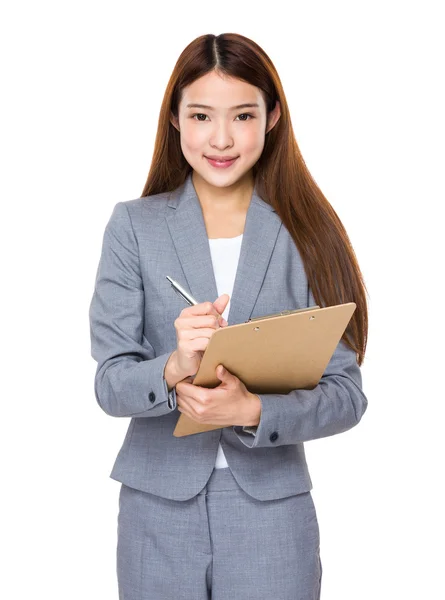 Asijské podnikatelka v obleku — Stock fotografie