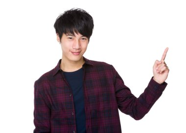 Asya adam ekose gömlekli