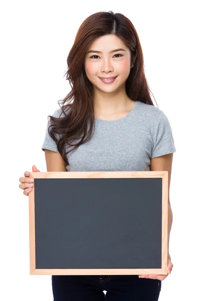 Asian woman in grey t shirt — Stock Photo, Image