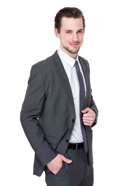 Handsome businessman in business suit — Stock Photo, Image