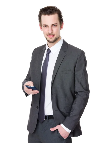 Handsome businessman in business suit — Stock Photo, Image