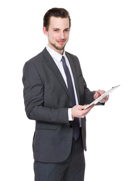 Handsome businessman in business suit