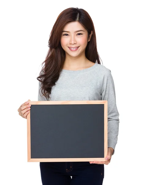 Young asian woman in grey sweater — Stock Photo, Image