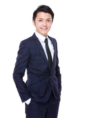 Asya yakışıklı iş adamı takım elbise