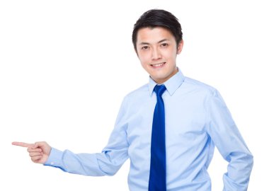 mavi gömlekli Asya yakışıklı işadamı