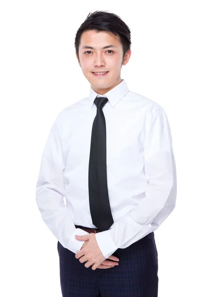 Asian handsome businessman in white shirt — Stock Photo, Image