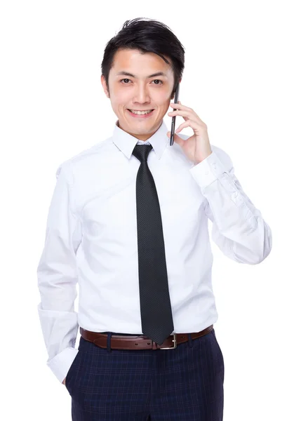 Asiático guapo hombre de negocios en blanco camisa — Foto de Stock