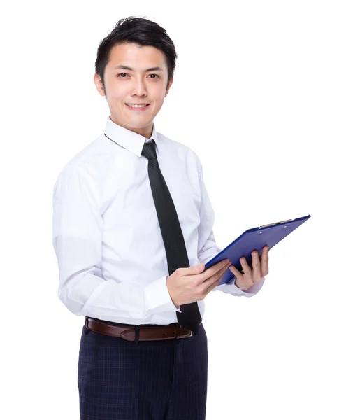 Asiático guapo hombre de negocios en blanco camisa —  Fotos de Stock