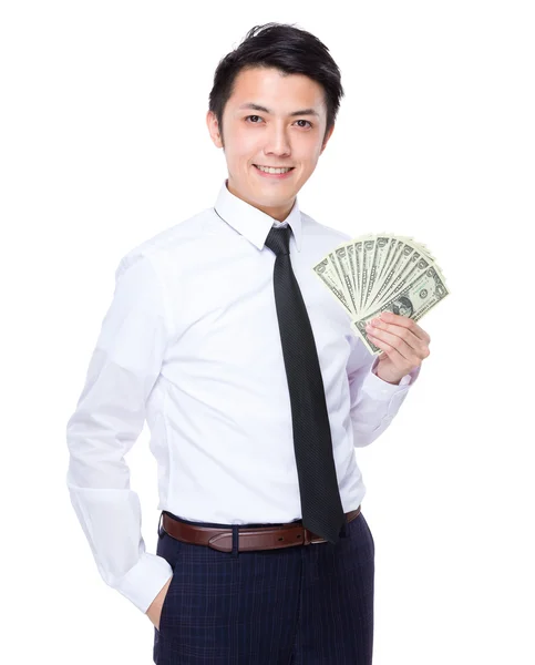 Aziatische knappe zakenman in wit overhemd — Stockfoto