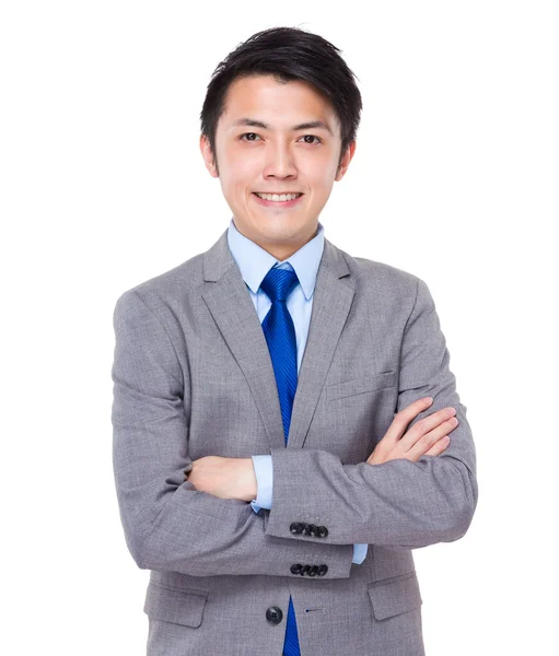 Asijské pohledný podnikatel v obleku — Stock fotografie