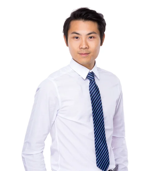 Asiático guapo hombre de negocios en blanco camisa — Foto de Stock